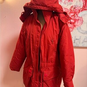 Eddie Bauer Vintage Red Women's Puffer Down Coat L